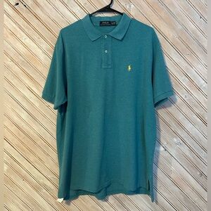 Polo Ralph Lauren Teal w/ Yellow Embroidered Logo Collared Short Sleeve